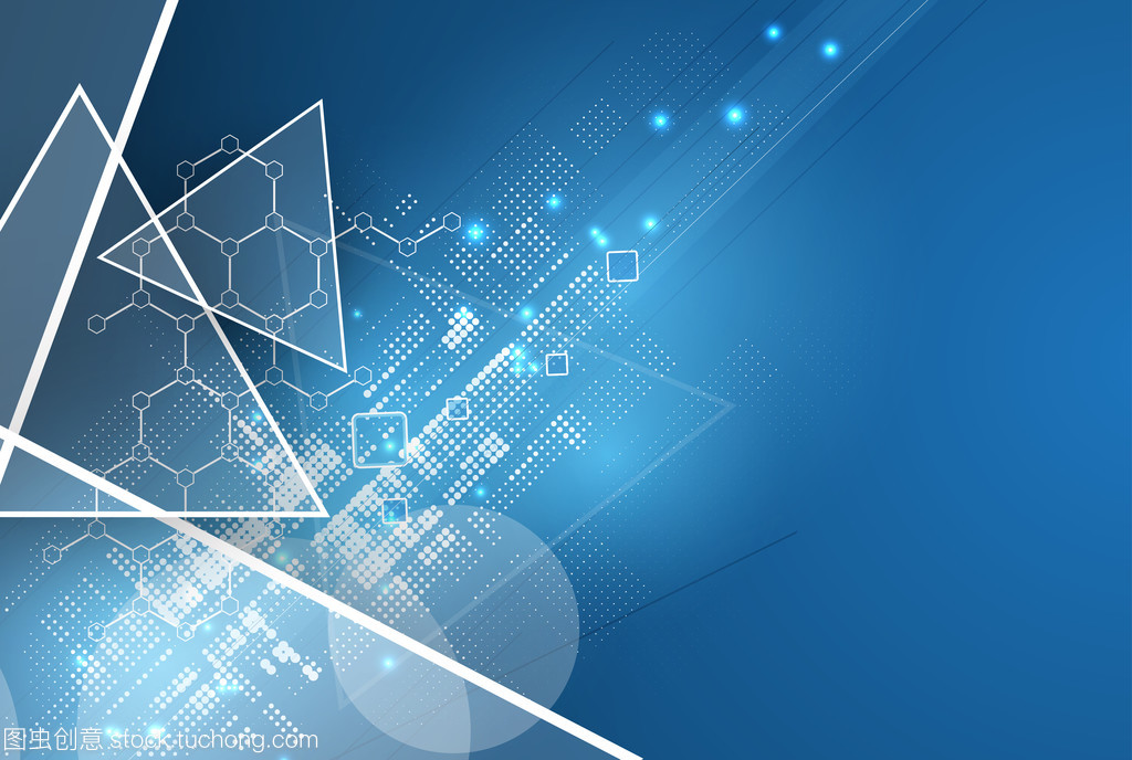 未來的技術風格。優雅商務科技演示文稿背景